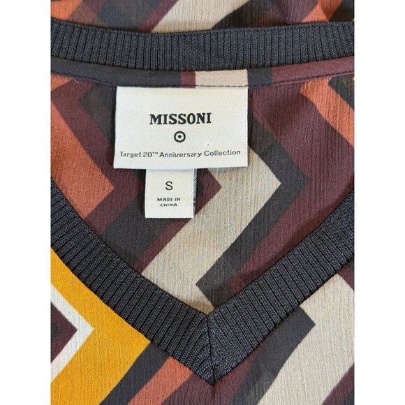 Missoni X Target Chevron V-Neck Sheer Long-Sleeve Pullover Top Multicolor - Picture 5 of 10